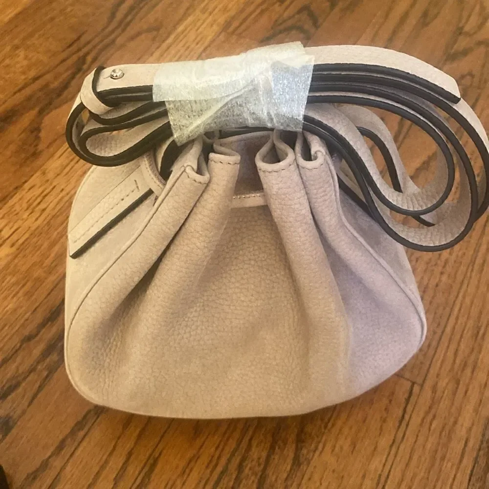 Theory small leather bucket bag NWT